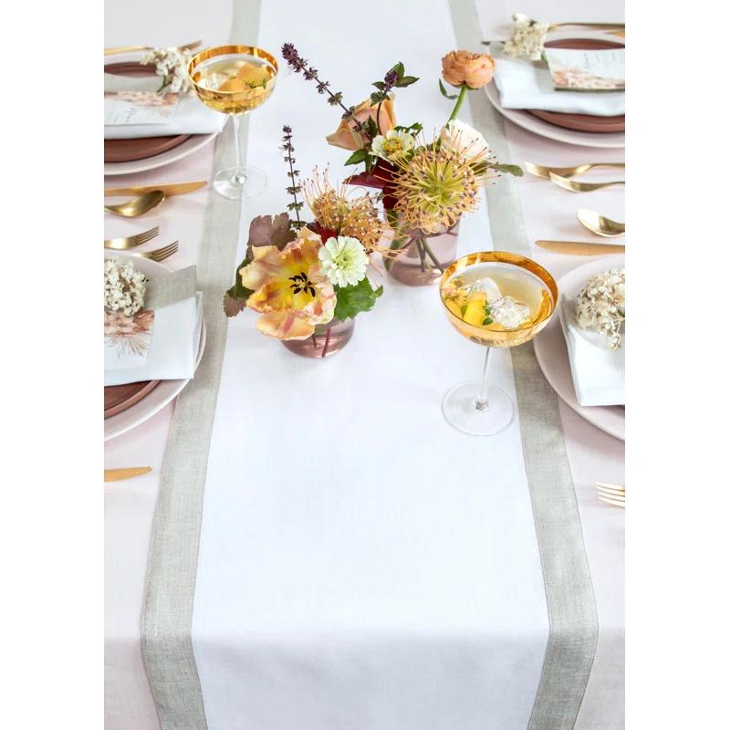 Solino Home Festive Edge Linen Table Runner