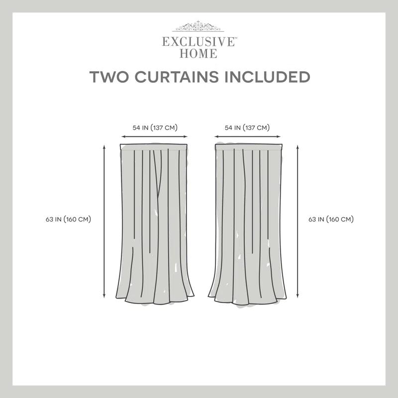 Amalgamated Textiles Exclusive Home Spirit Woven Pouf Applique Sheer Rod Pocket Curtain Panel Pair (Set of 2)