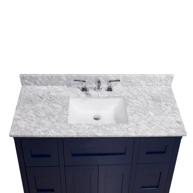 Oristano 49'' Marble Single Bathroom Vanity Top with Sink