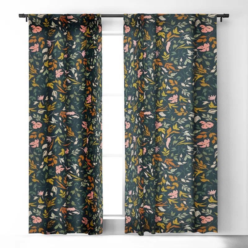 East Urban Home Marta Barragan Camarasa Wild Leaves Nature Dark Blackout Window Curtain