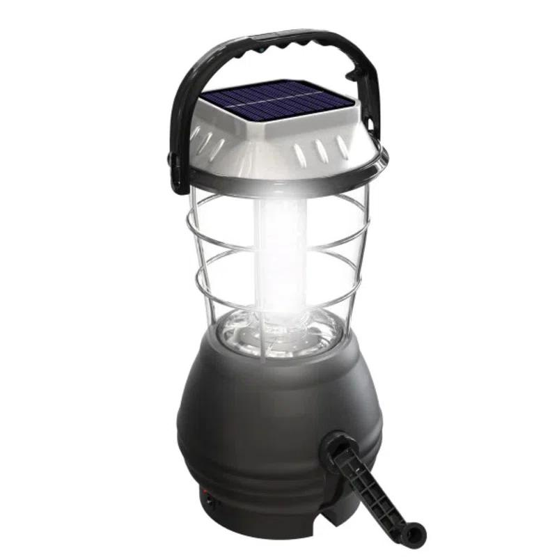 Whetstone Whetstone Dynamo Hand Crank Solar Powered Lantern - Battery-Operated or Rechargeable LED Light with Adjustable Settings for Camping