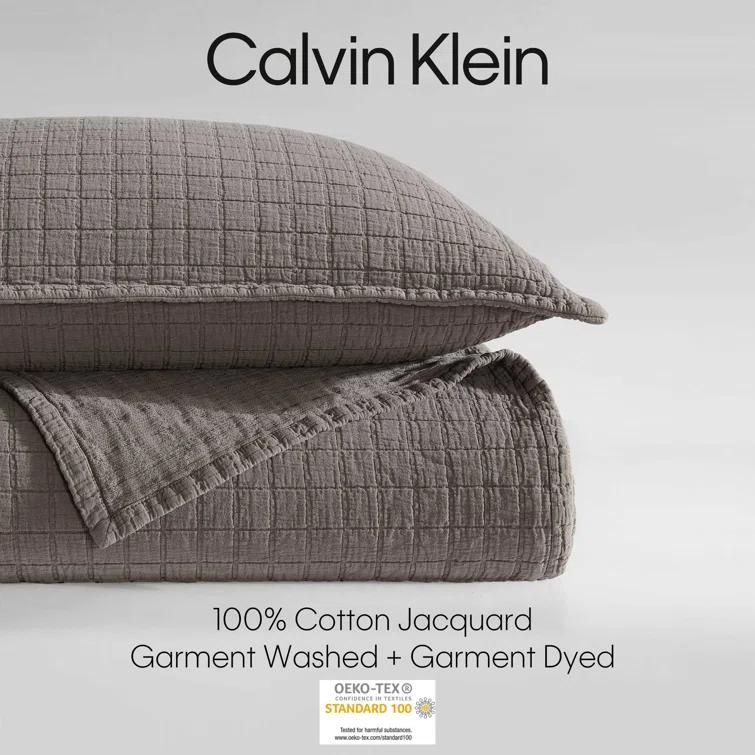 Essential Garment Washed Solid Reversible Cotton Coverlet