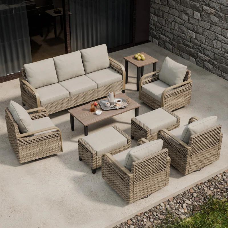 EAGLE PEAK 7 - Person Outdoor Seating Group with Cushions