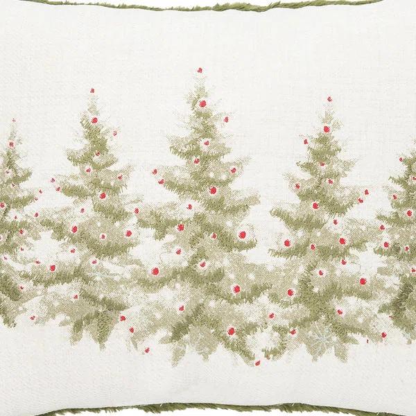 Winter Trees Embellished Throw Pillow
