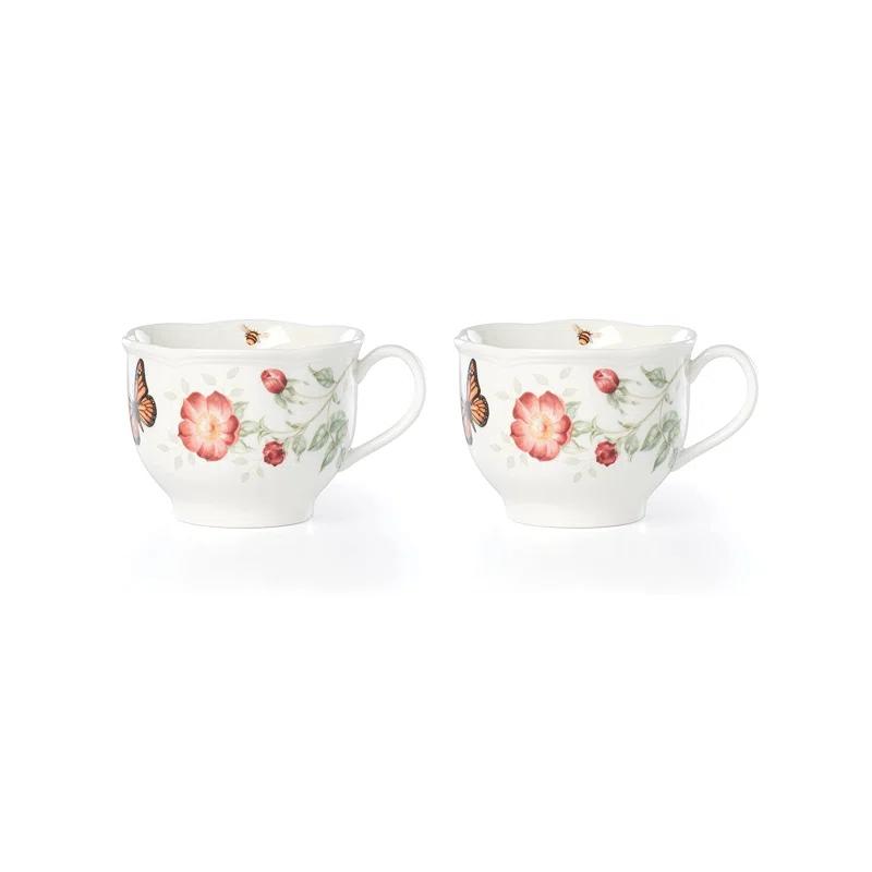 Lenox Butterfly Meadow 2 Piece Latte Coffee Mug Set