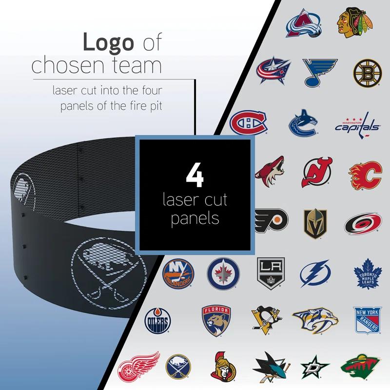 Blue Sky Outdoor Living NHL Steel Wood Burning Fire Ring