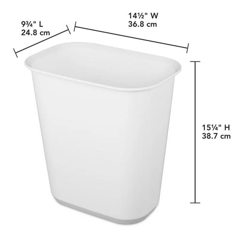 Sterilite Sterilite Rectangular Wastebasket Open Top Trash Bin, 6 Pack (Set of 6)