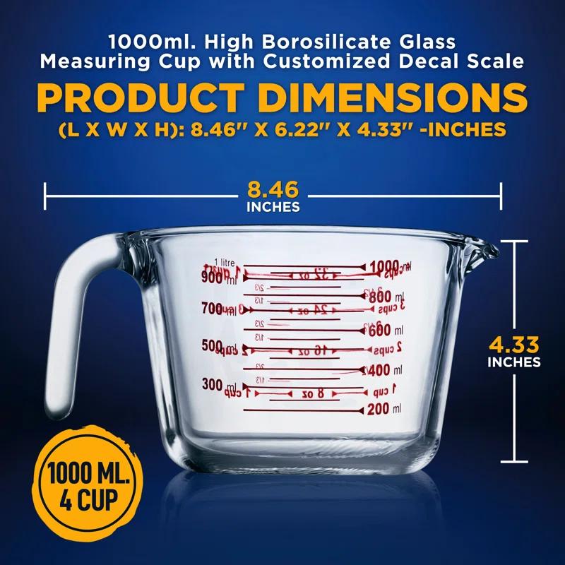 NutriChef NutriChef Glass Measuring Cup