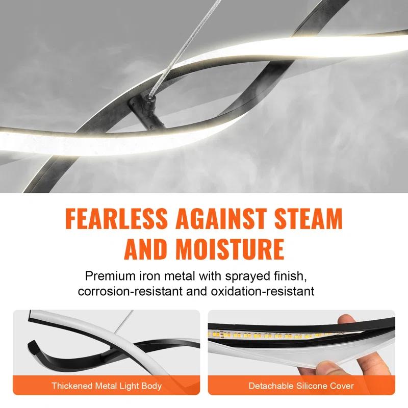 VEVOR 1 - Light Matte Black Chandelier Pendant