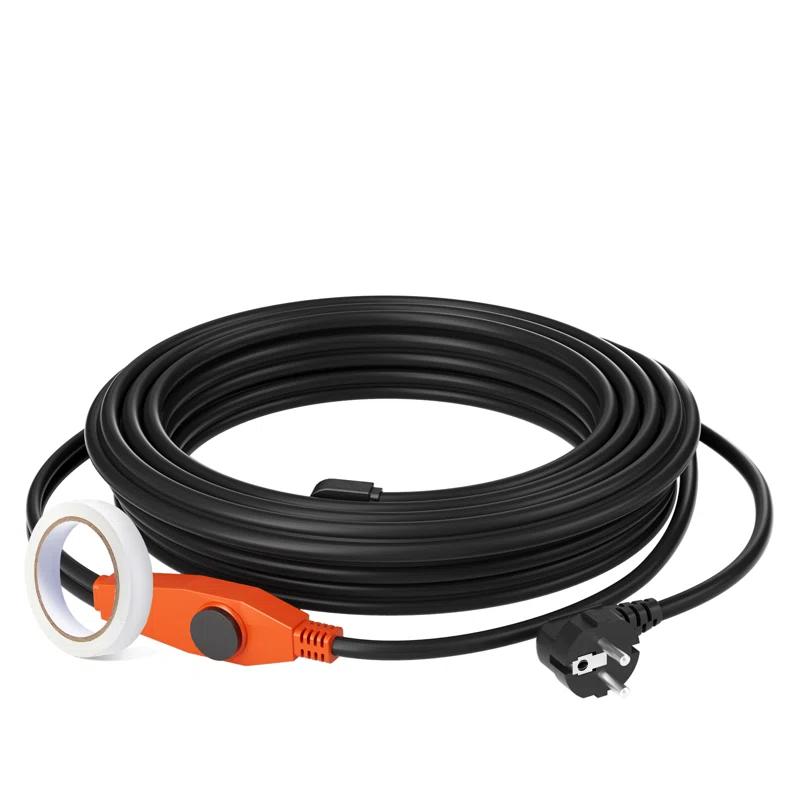 VEVOR Pipe Heating Cable 24FT 7W/FT Heat Tape for Pipes with Built-in Thermostat