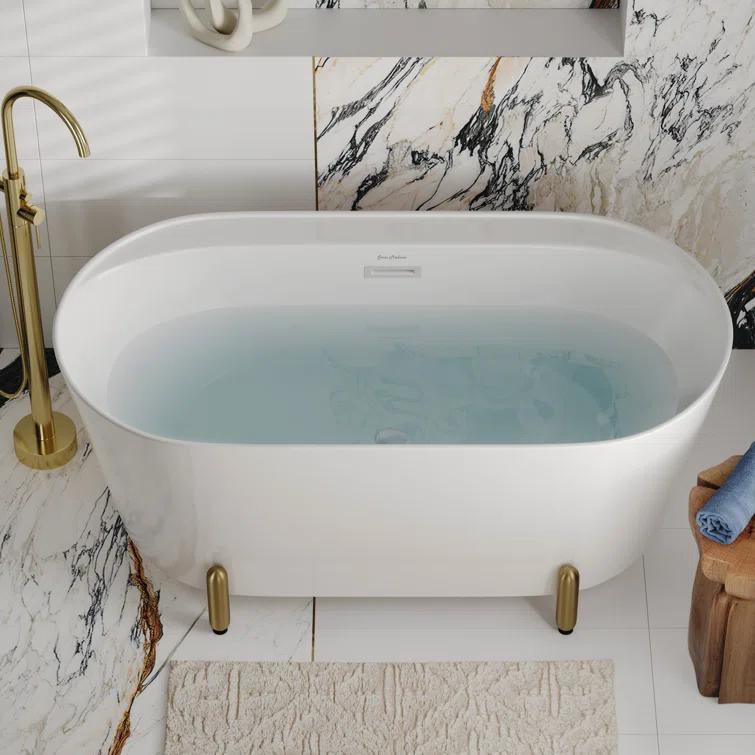 Swiss Madison Monaco 59" Freestanding Bathtub With Matte Black Stand SM-FB1002BG