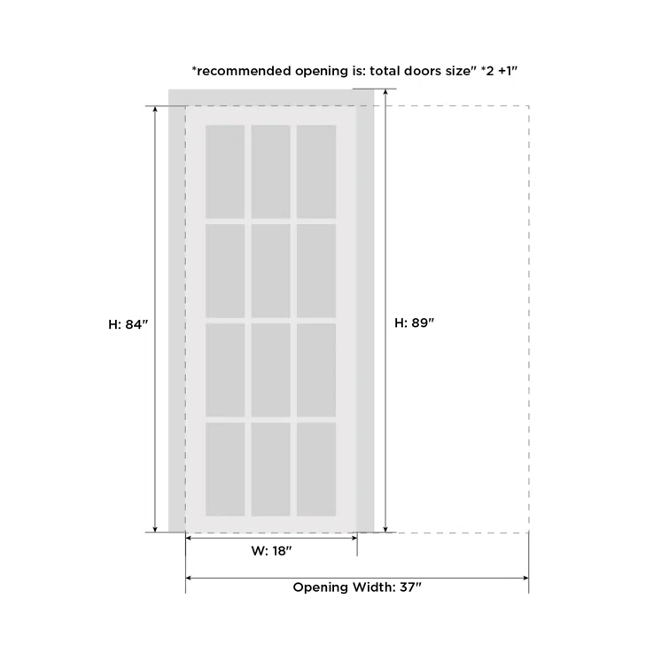 SARTODOORS Quadro Paneled Sliding Closet Door