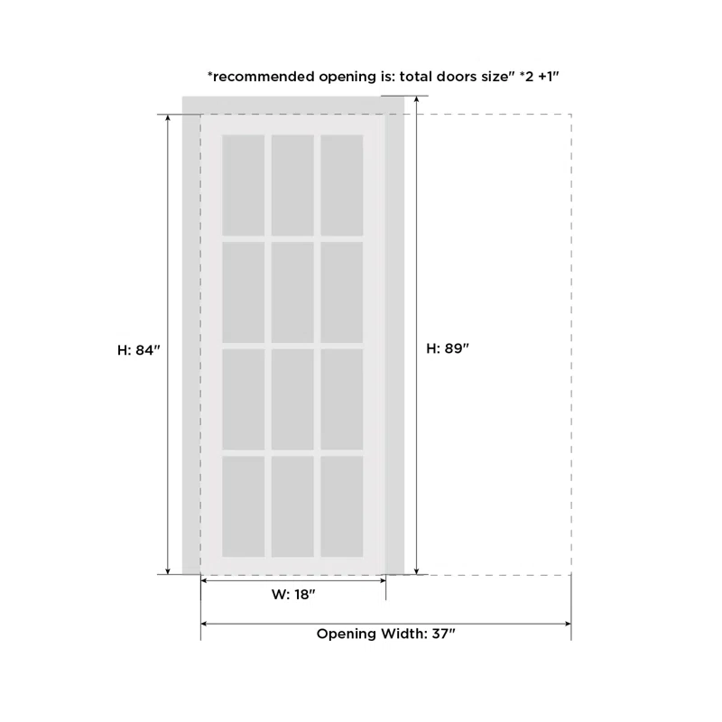 SARTODOORS Quadro Paneled Sliding Closet Door