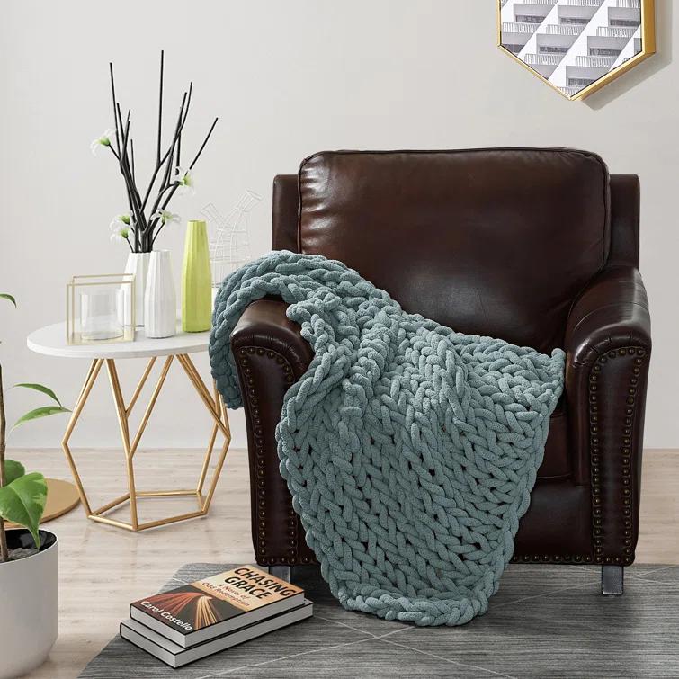 Donna Sharp Chenille Knitted Chenille Throw