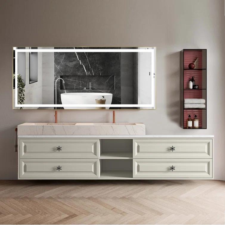 AMANI Eleen 96 In. W X 23 In. D X 22 In. H Bath Vanity Cabinet Without Top