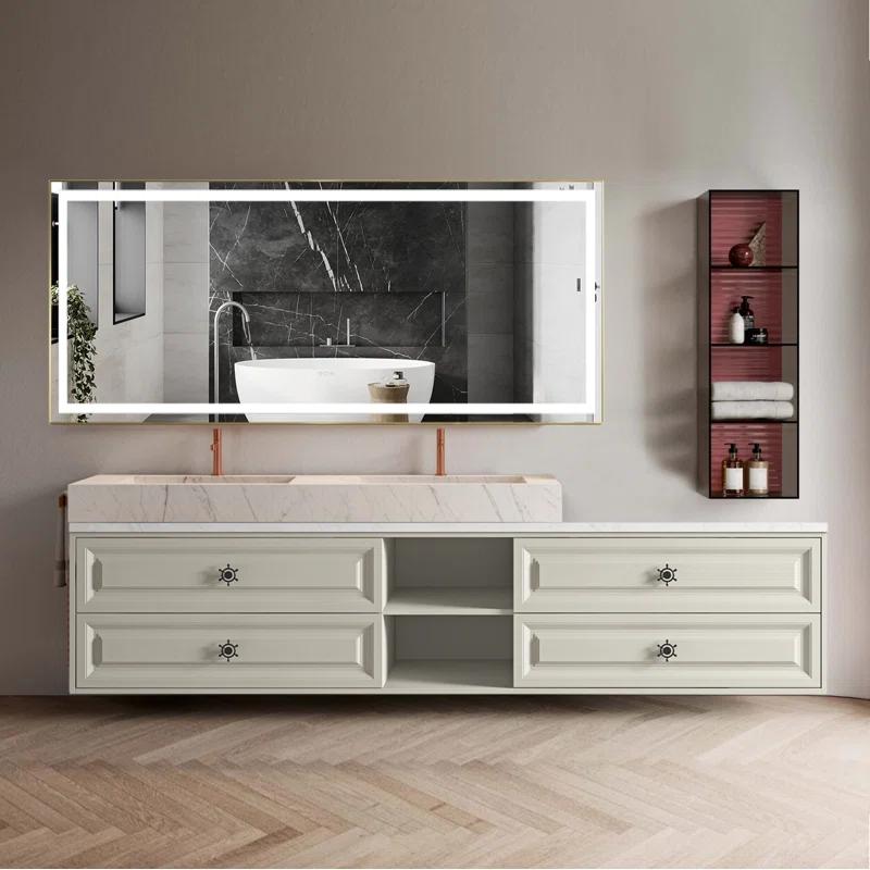 AMANI Eleen 96 In. W X 23 In. D X 22 In. H Bath Vanity Cabinet Without Top