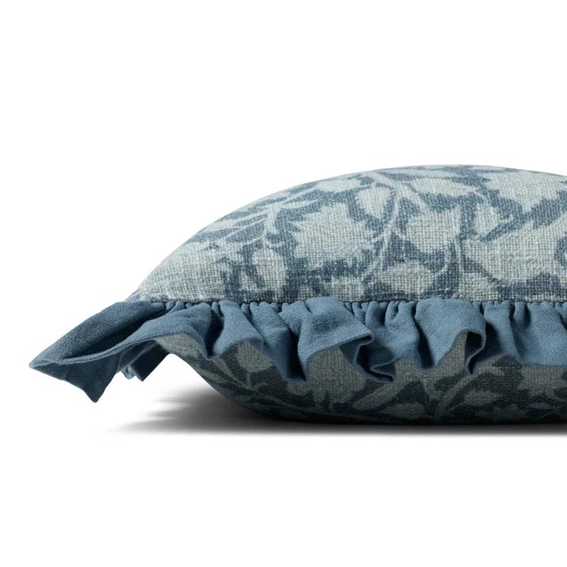 Kathleen Pillow by Chris Loves Julia x Loloi - Blue / 18" x 18" / Polyester