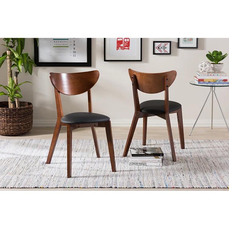 George Oliver Brydon 18.9'' H Upholstered Walnut Side Chair (Set of 2)