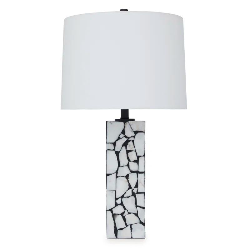 Wade Logan® Chaun Marble,Or Stone Like,Stone And Table Lamp