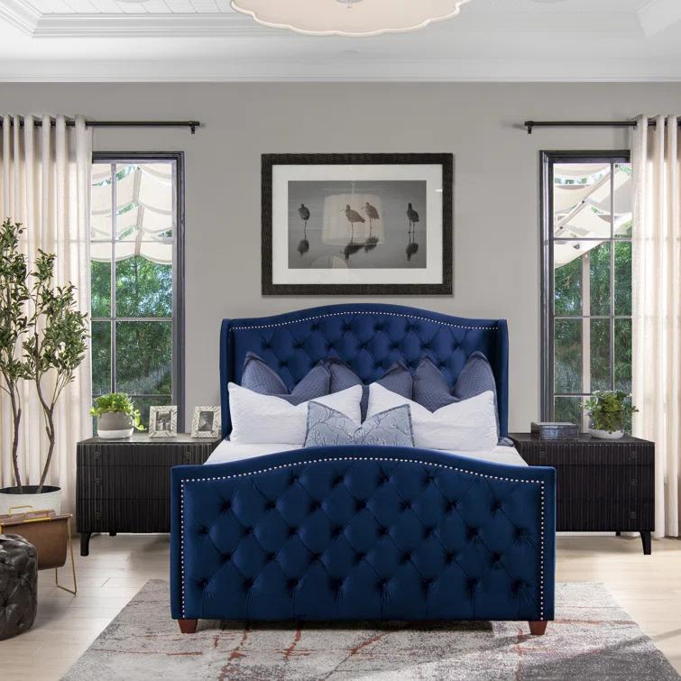 Coleman Upholstered Wingback Bed