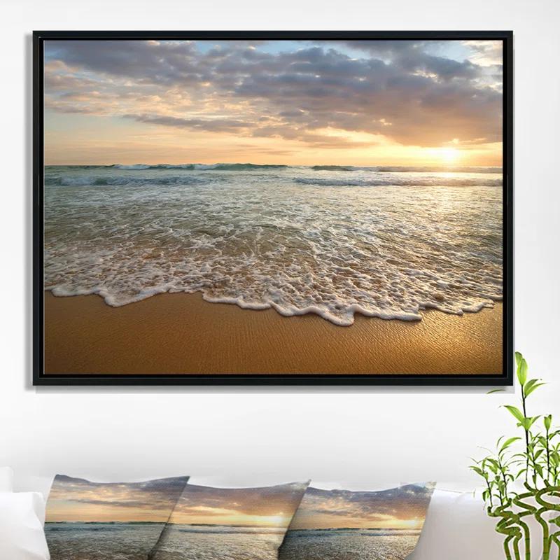 Highland Dunes " Bright Cloudy Sunset In Calm Ocean "