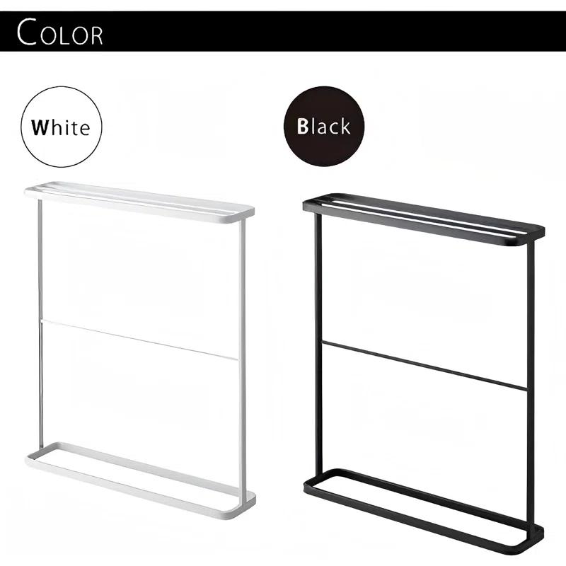 Yamazaki Home Bath Towel Hanger - Bathroom Organizer Storage Holder Dry Rack, Steel
