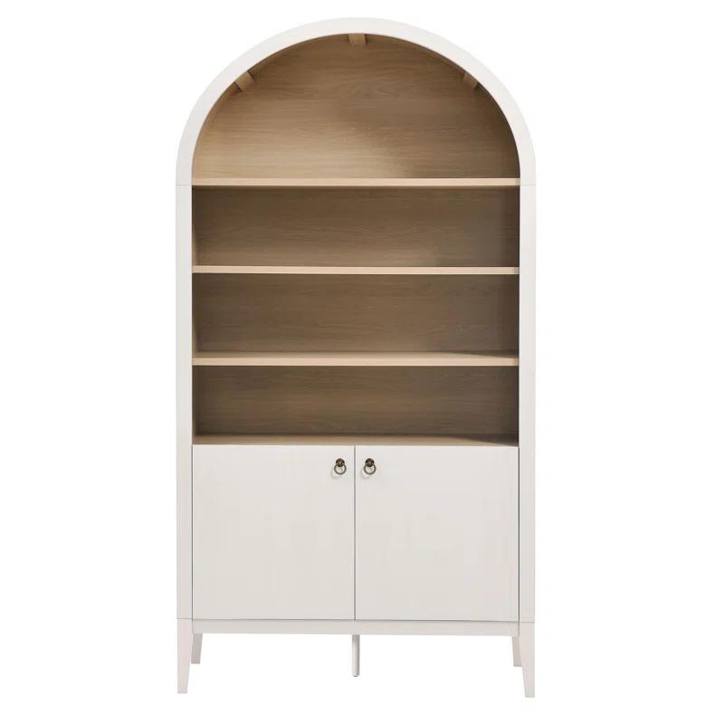 Modway Nolan 74" Tall Arched Storage Display Cabinet Bookshelf
