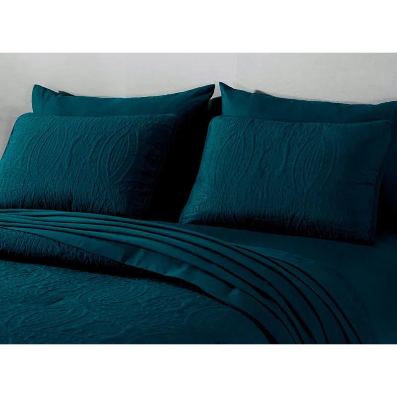 Chezmoi Collection Liam Microfiber 7 Piece Bed in a Bag Comforter Set