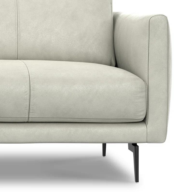 Simpli Home Stevens Leather Sofa