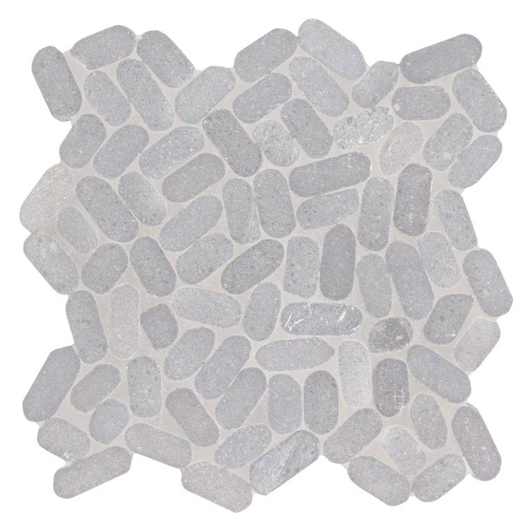 Ackland 12" x 12" Natural Stone Pebbles/Rocks Mosaic Floor & Wall Tile