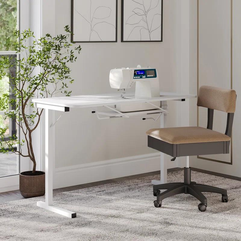 Gidget Sewing Table with Manual Machine Lift by Arrow Classic Sewing Furniture