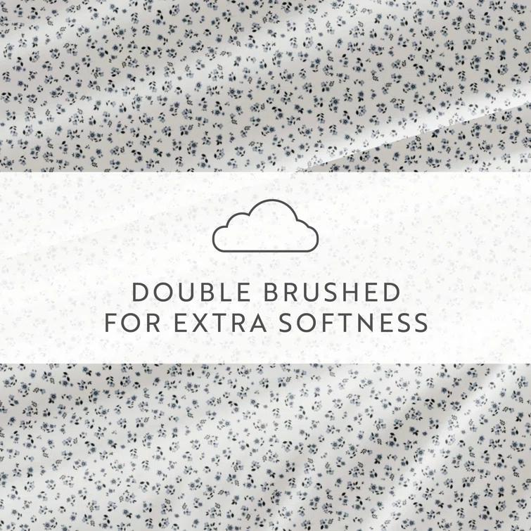 IEnjoy Home 4 Piece Sheet Set Patterned Microfiber Ultra Soft Bedding in Floral Dream