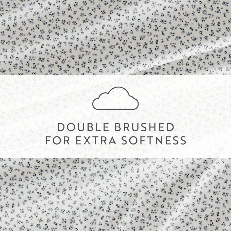 IEnjoy Home 4 Piece Sheet Set Patterned Microfiber Ultra Soft Bedding in Floral Dream