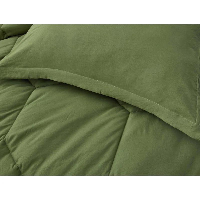 Chezmoi Collection Washed Microfiber Bedding Standard Comforter Set