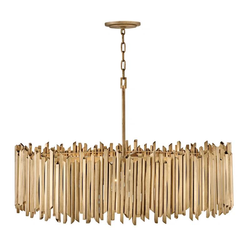 Roca 8-Light Adjustable Hand-Painted Drum Chandelier by Lisa McDennon