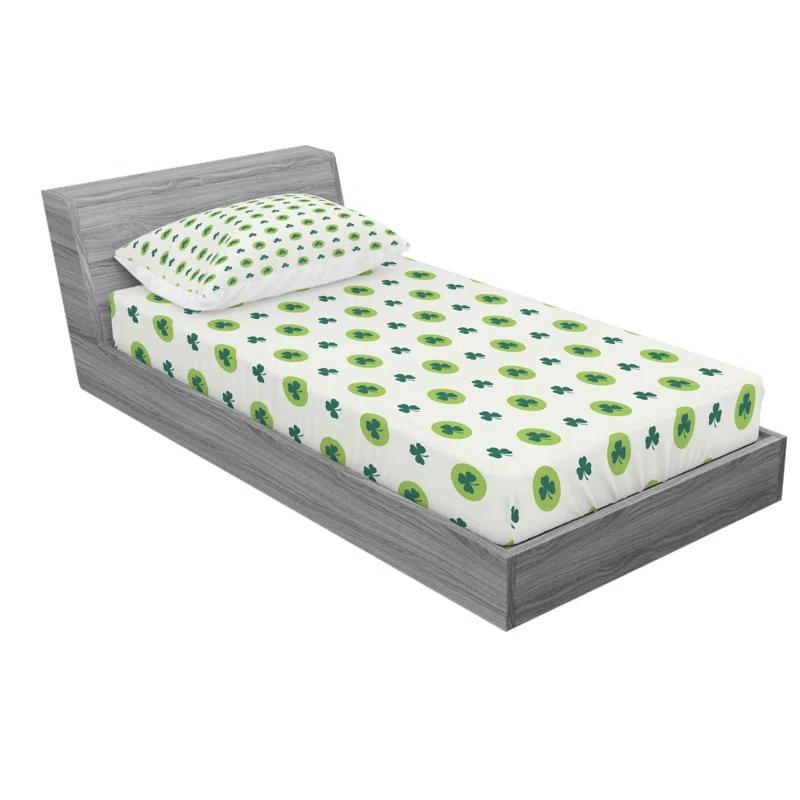 Ambesonne Microfiber Polka Dots Sheet Set