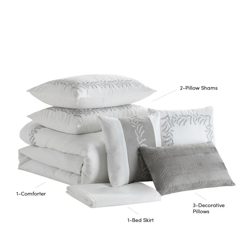 Sweet Home Collection Salerno 7 Piece Faux Suede Elegant Bedding Set By Sweet Home Collection