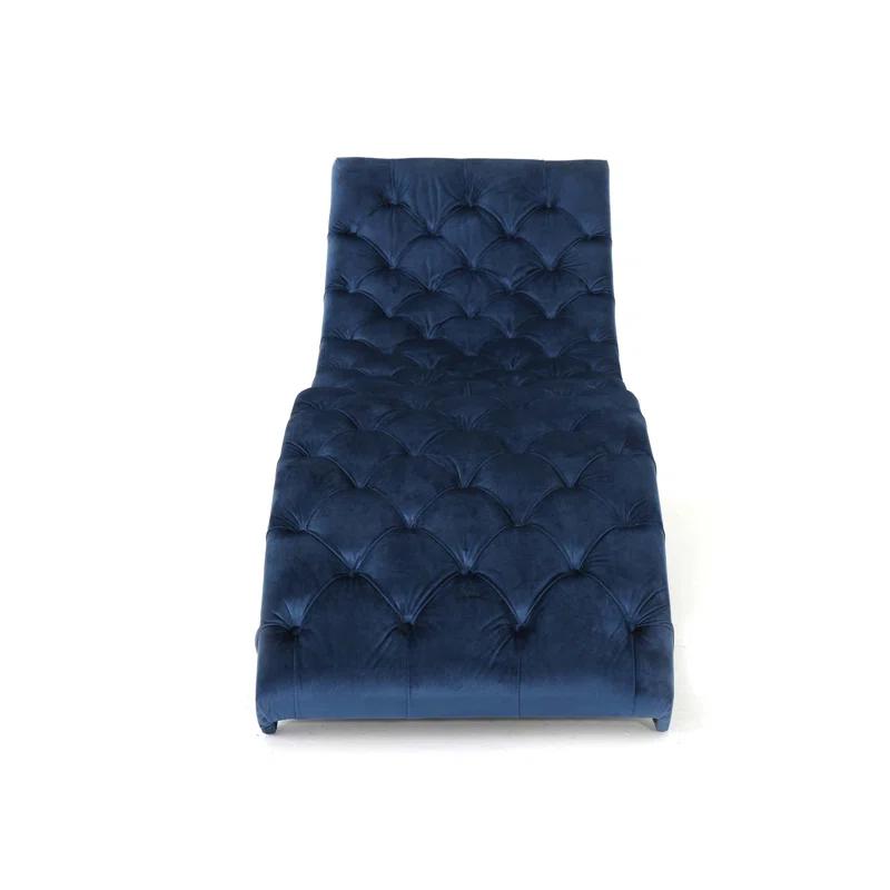 House of Hampton® Chaise Lounge With Velvet Fabric
