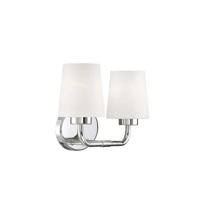Fitz 2 Light Frosted Dimmable Vanity Light