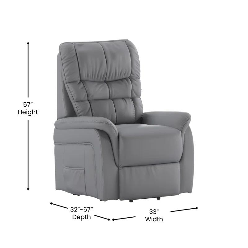 Flash Furniture Bonnevie Electric Remote Powered Eldery Lift Recliner
