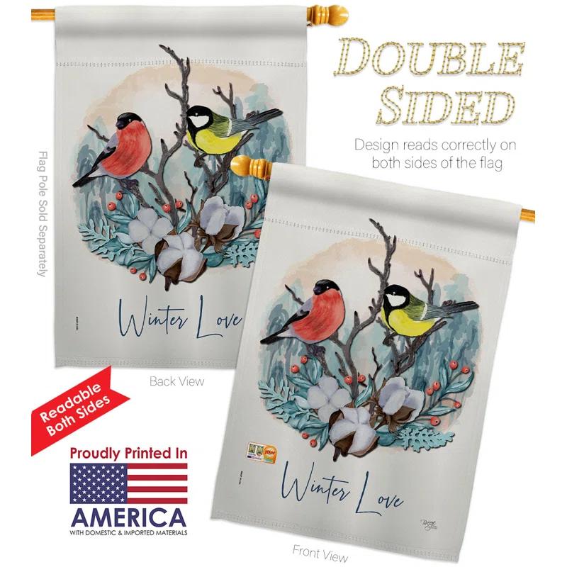 Breeze Decor Double Sided 40'' H x 28'' W Polyester Animal Flag Set