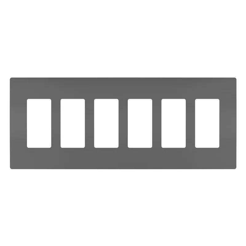 Legrand Radiant 6-Gang Decorator Rocker Screwless Wall Plate