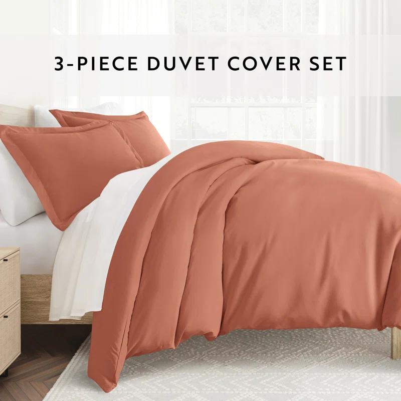 IEnjoy Home Super Soft Double Brushed Duvet Cover Set