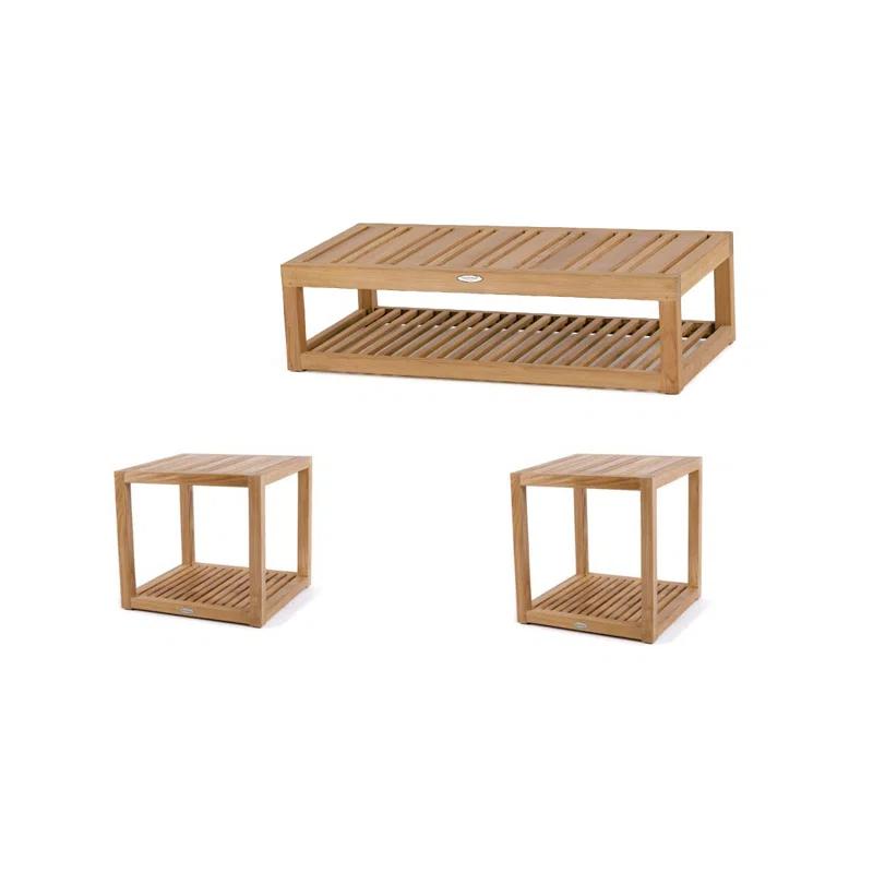 Westminster Teak 3 - Piece Solid Wood Living Room Table Set
