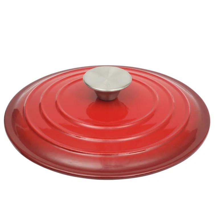 Gibson Home Gibson Home Addlestone 2.65 Quart Enamel Cast Iron Dutch Oven - Red