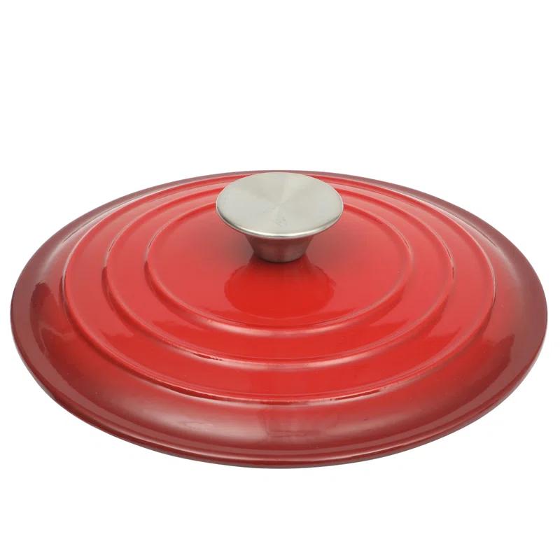 Gibson Home Gibson Home Addlestone 2.65 Quart Enamel Cast Iron Dutch Oven - Red