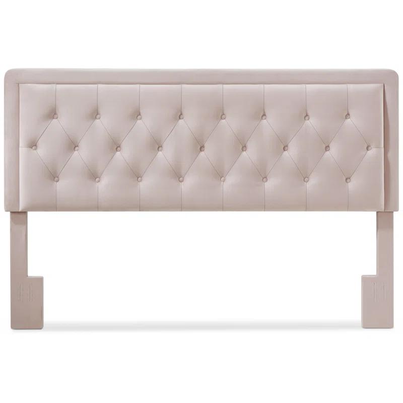 Elle Decor Amery Elle Décor Diamond Stitched Tufted Headboard with Padded Button-Tufting