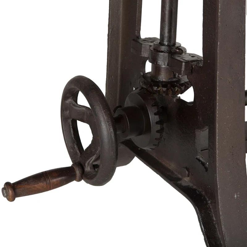 Williston Forge Hackett Adjustable Solid Wood Top Metal Base Drafting Table