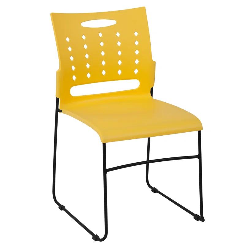 Flash Furniture 881 lb. Capacity Sled Base Stack Chair with Carry Handle and Air-Vent Back