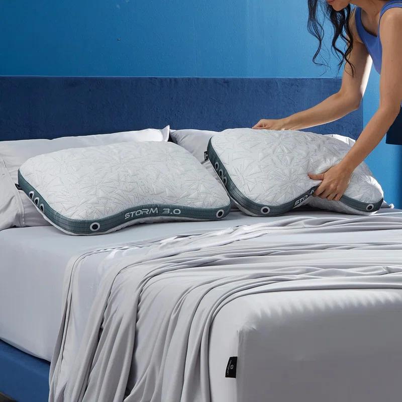 Bedgear Bedgear Storm Cuddle Curve Performance Cooling Pillow for Side Sleepers- Medium Firmness